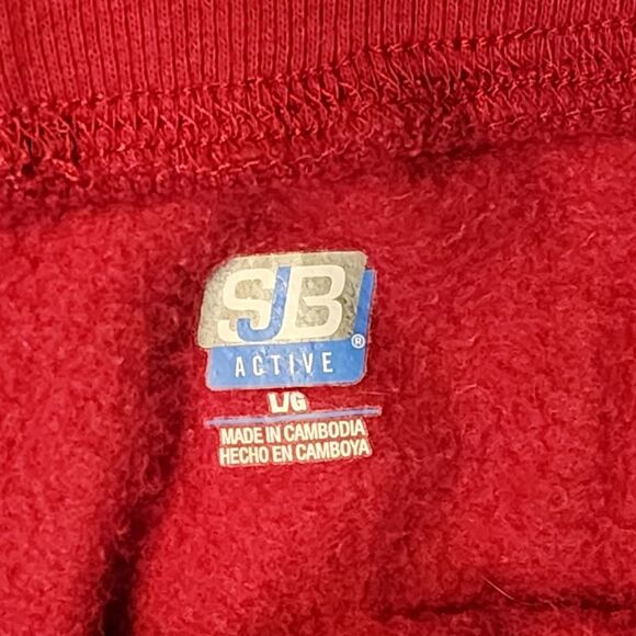 St. John's Bay Active Straight Leg Fleece Sweat Pants Red Size L - Picture 3 of 6